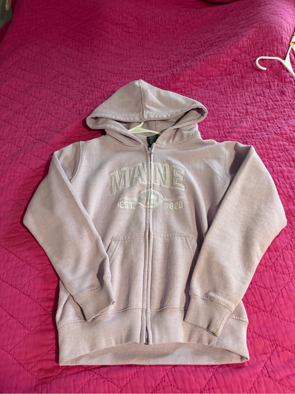 Kids Lavender 'Maine' Zip-Up Hoodie Jacket